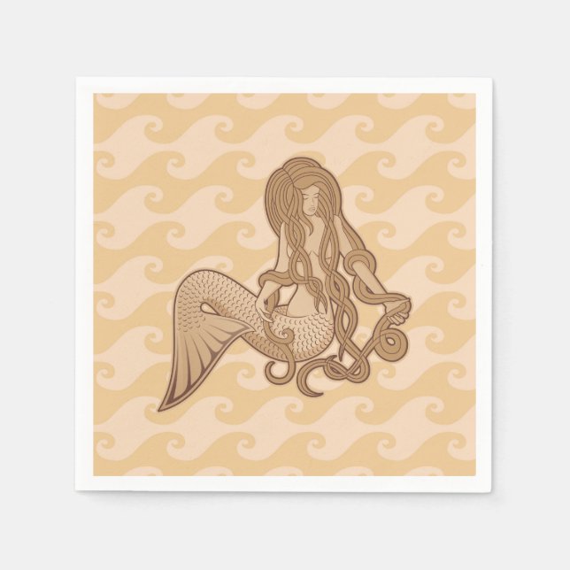 Sitting Mermaid Napkins (Front)