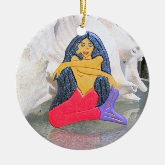 sitting mermaid ornament (Front)
