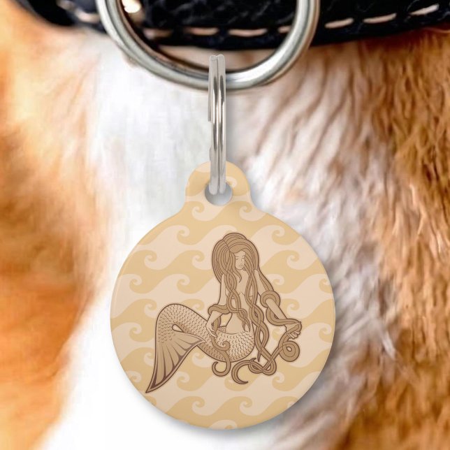 Sitting Mermaid Pet Name Tag (Creator Uploaded)
