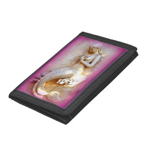 sitting mermaid pink wallet