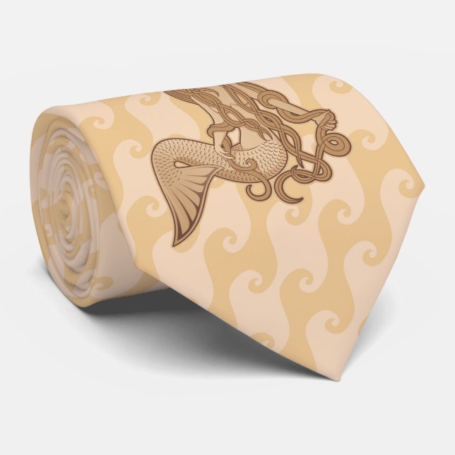 Sitting Mermaid Tie (Rolled)