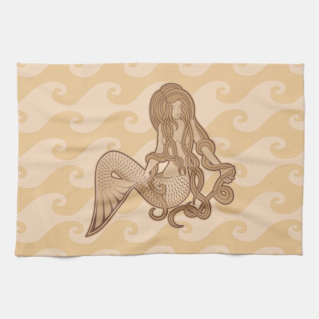 Sitting Mermaid Towel (Horizontal)
