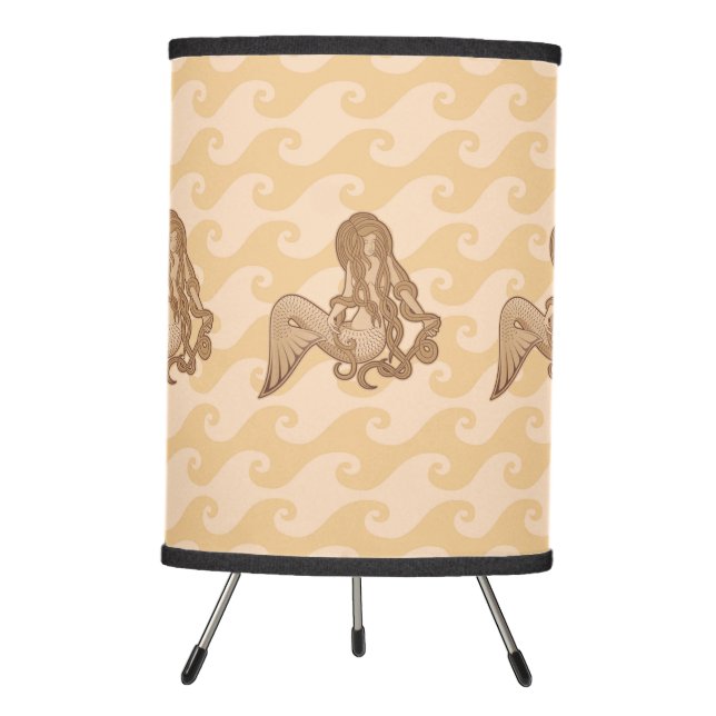 Sitting Mermaid Tripod Lamp (Front)