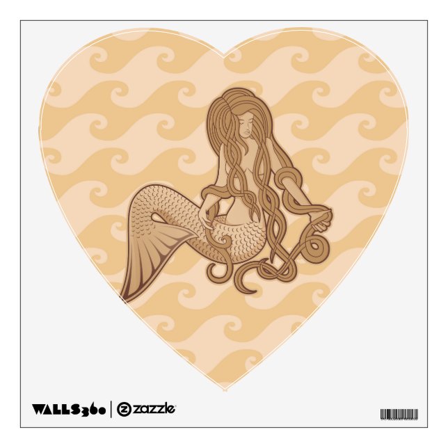 Sitting Mermaid Wall Decal (Front)