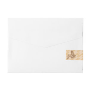 Sitting Mermaid Wrap Around Address Label