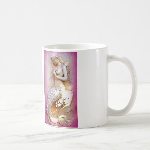 sitting mermaids coffee mug