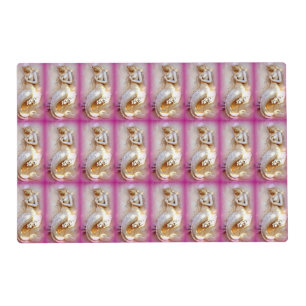 sitting mermaids pink and purple placemats