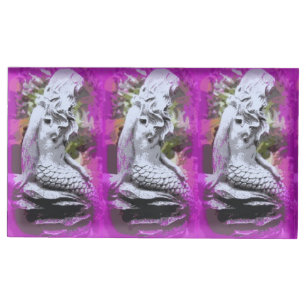 sitting mermaids purple table card holder