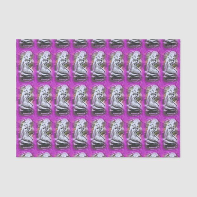 sitting mermaids purple tissue paper (Front)
