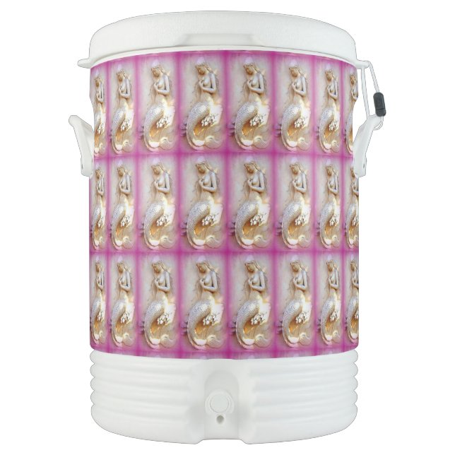 Sitting mermaids Thunder_Cove Beverage Cooler (Front)