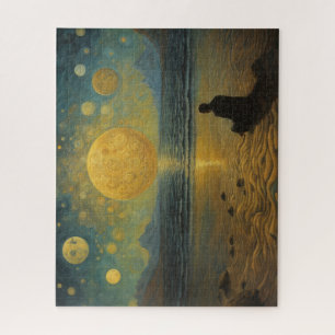 Sitting on the beach of the surreal world jigsaw puzzle