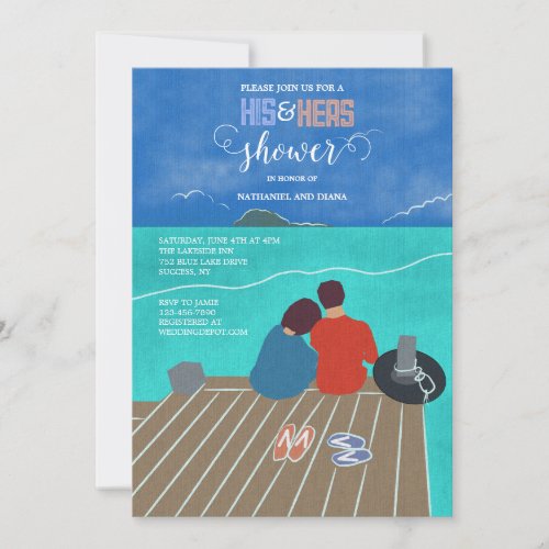 Sitting On The Dock Of The Bay Shower Invitation