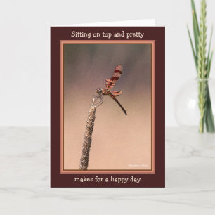 Sitting on top and pretty—makes for a happy day. card