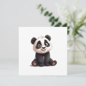 Sitting Panda Bear Cartoon Illustration Artwork (Standing Front)