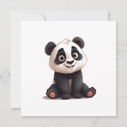Sitting Panda Bear Cartoon Illustration Artwork (Front)