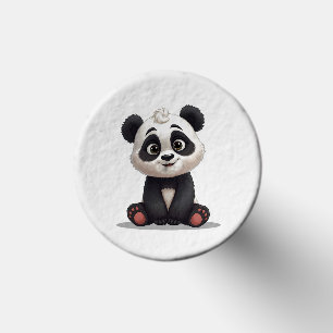 Sitting Panda Bear Cartoon Illustration Artwork Golf Tees