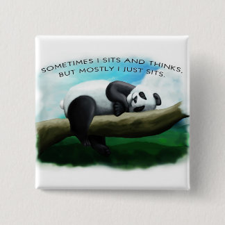 Sitting Panda Pinback Button