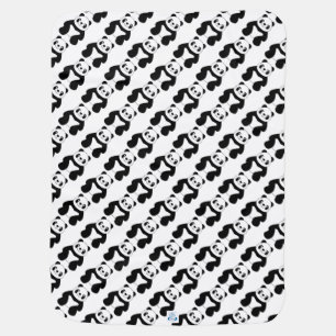 Sitting panda swaddle blanket