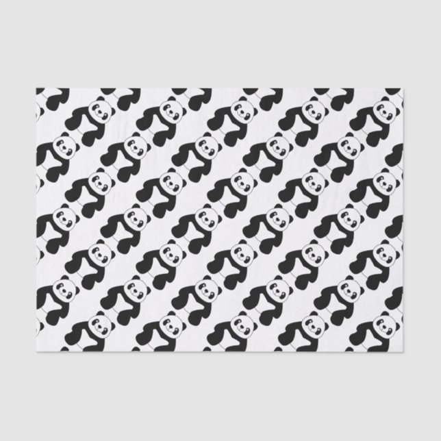 Sitting panda tissue paper (Front)