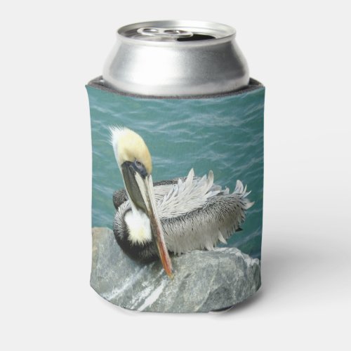 Sitting Pelican Can Cooler