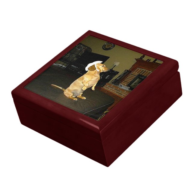 Sitting Pretty Dachshund Gift Box (Side)