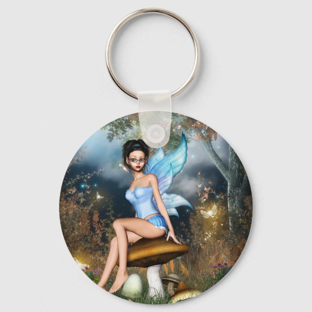 Sitting Pretty Fairy Keychain (Front)