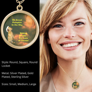 Sitting Pretty For Lots of Treats Gold Plated Necklace