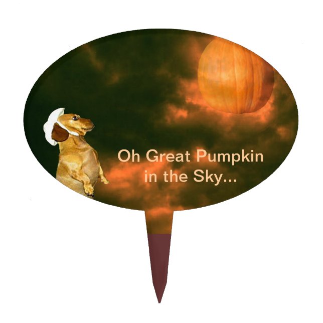 Sitting Pretty For Lots of Treats Halloween Cake Topper (Front)