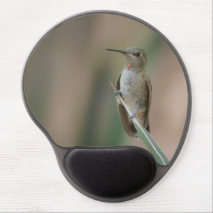 Sitting pretty hummingbird gel mouse pad