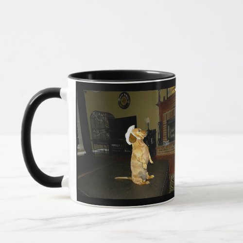 Sitting Pretty or Watching TV Dachshund Mug