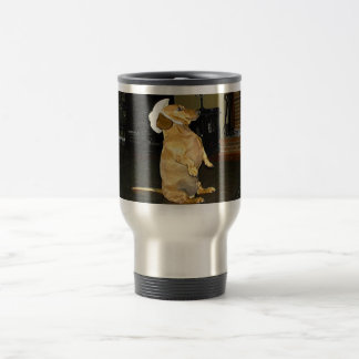 Sitting Pretty or Watching TV Dachshund Travel Mug