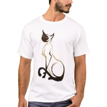 Sitting Pretty Siamese Cat T-Shirt