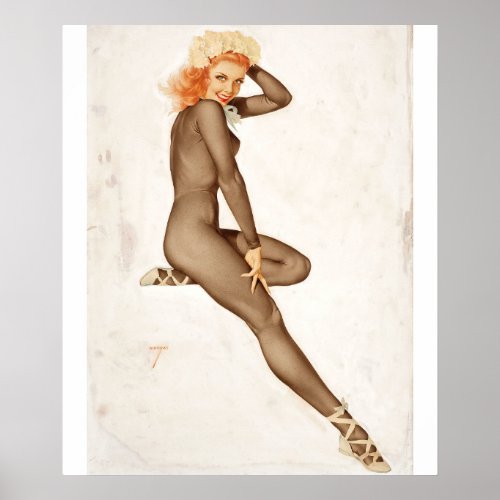 Sitting Pretty The Pin Up Art Poster