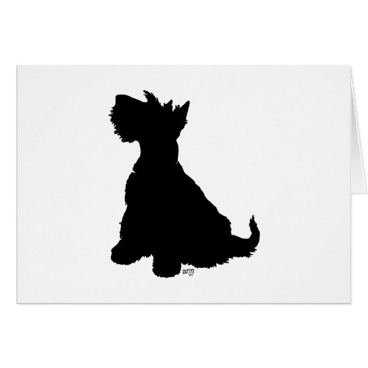 Sitting Scottie Dog Cards (Front Horizontal)