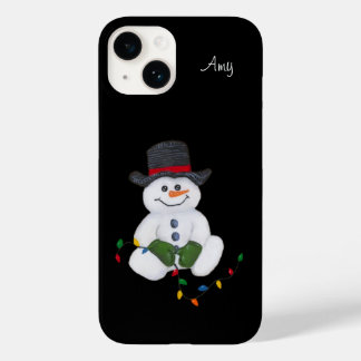 Sitting Snowman Case-Mate iPhone 14 Case