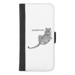 Sitting Tiger made up of Black Scribbles iPhone 8/7 Plus Wallet Case