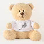 Sitting Tiger made up of Black Scribbles Teddy Bear