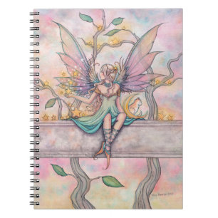Sitting With Stars Fairy Fantasy Watercolor Art Notebook