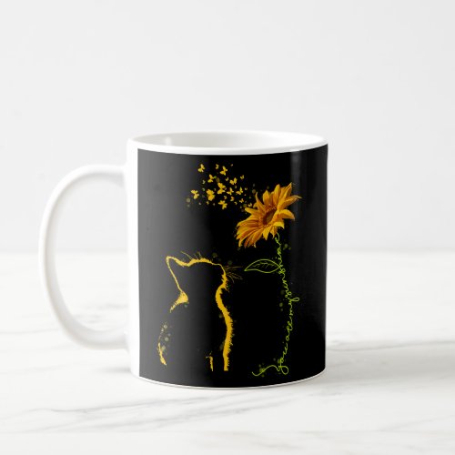 Sitting Yellow Kitten Sunflower Fragrance Butterfl Coffee Mug
