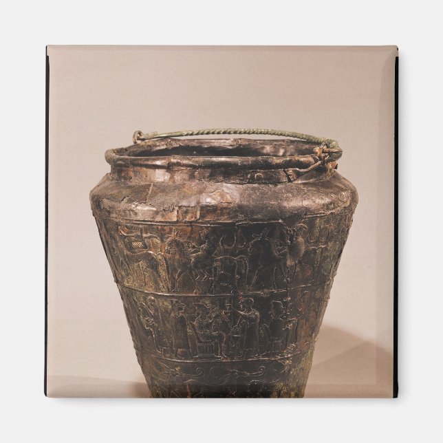 Situla with three repousse decorative bands magnet (Front)