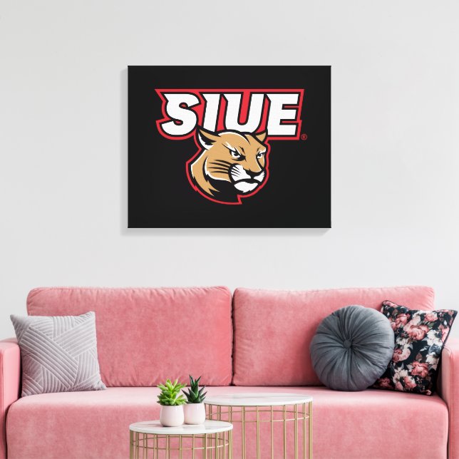 SIUE Cougars Canvas Print (Insitu(LivingRoom))