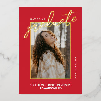 SIUE Graduation Foil Invitation