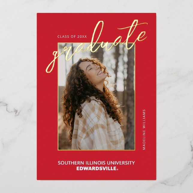 SIUE Graduation Foil Invitation (Front)