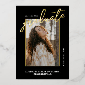 SIUE Graduation Foil Invitation