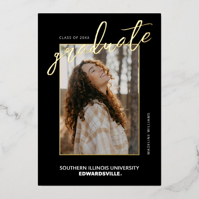 SIUE Graduation Foil Invitation (Front)