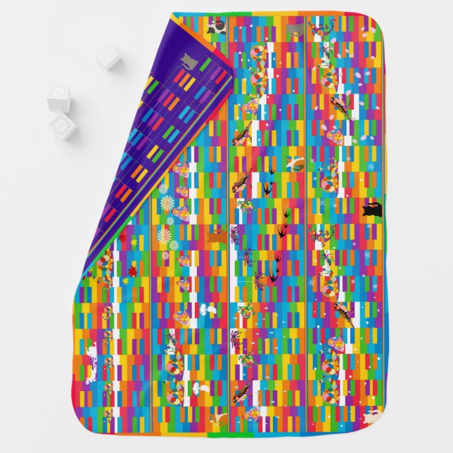 SIUKIYAKI reversible type Baby Blanket (In Situ)