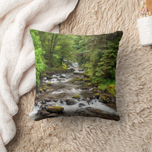 Siuslaw National Forest | Sweet Creek Throw Pillow (Blanket)