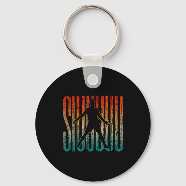 Siuuu Funny Soccer Football Boys Men Women Soccer  Keychain (Front)
