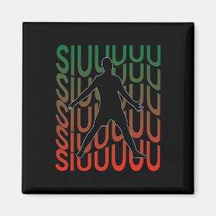 Siuuu Funny Soccer Footbyll Boys Men Women Soccer Magnet