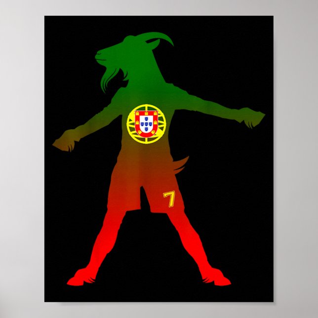 Siuuu Real Goat Rtugal Flag Soccer Men Women Kids  Poster (Front)